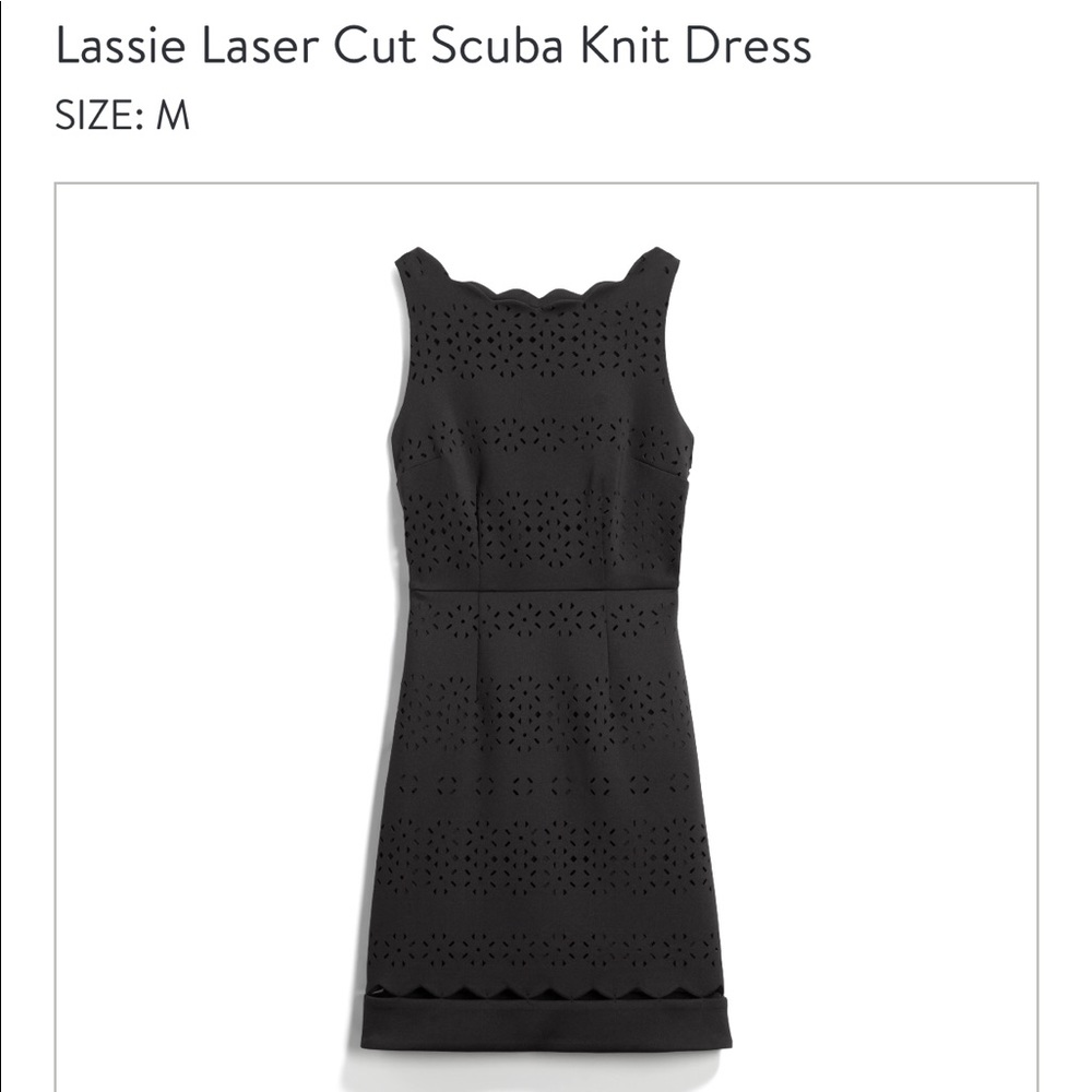 Truly poppy. Black dress size medium.